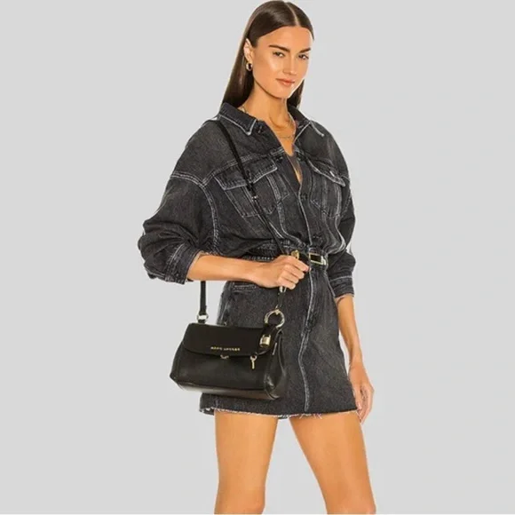 NWT! New! Marc Jacobs Boho Grind Shoulder Bag - Black - Picture 3 of 16